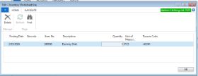 Edit Inventory Worksheet Line