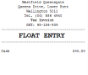 Float Entry Receipt